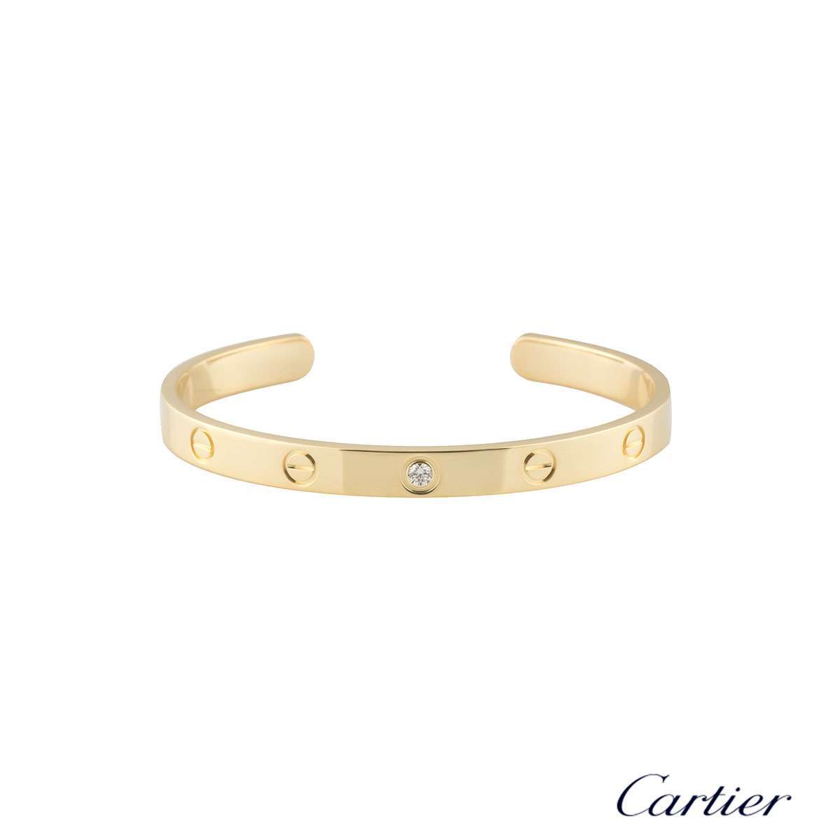 Cartier Love Cuff Diamond Bracelet Size 16 B6029816 | Rich Diamonds